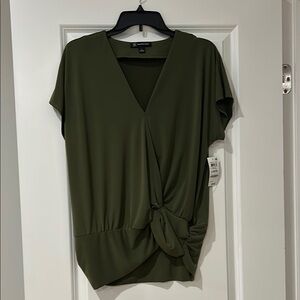 INC international Concepts Olive Green Women's Top
